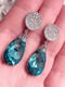 Родовані сережки з камінням Сваровськи | 6583104 | фото 3