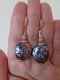Сережки з натуральними перлами бароко фіолетового відтінку | 6583130 | фото 5