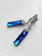 Сережки з родієвим покриттям із синьо-блакитними кристалами Сваровські | 6583153 | фото 2