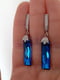 Сережки з родієвим покриттям із синьо-блакитними кристалами Сваровські | 6583153 | фото 4