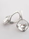 Срібні сережки з сапфіром і діамантами | 6583197 | фото 2