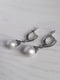 Сережки з перлами Swarovski світло-сірого відтінку | 6583292
