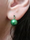 Сережки з перлами Сваровськи відтінку молодої зелені | 6583298 | фото 3