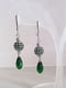 Серьги с зелеными кристаллами Swarovski | 6583302 | фото 4