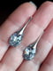 Сережки з кристалами Swarovski Crystal CAL VZ | 6583312 | фото 3