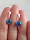 Сережки з кристалами Swarovski бежево-блакитного відтінку | 6583317 | фото 2
