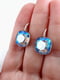 Сережки із кристалами Swarovski блакитного відтінку | 6583328 | фото 2