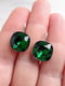Сережки з кристалами Swarovski зеленого відтінку | 6583332 | фото 4