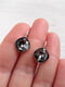 Сережки з кристалами Swarovski сріблясто-чорного відтінку | 6583341 | фото 3