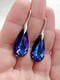 Сережки з кристалами Сваровські у фіолетово-синьо-бірюзових тонах | 6583362 | фото 5