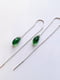 Сережки-протяжки із кристалами Swarovski кольору Fern Green | 6583477 | фото 2
