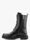 Ботинки черные  кожаные украшенные аксессуарами с сияющими камешками | 6583873 | фото 3