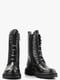 Ботинки черные  кожаные украшенные аксессуарами с сияющими камешками | 6583873 | фото 4