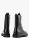 Ботинки черные  кожаные украшенные аксессуарами с сияющими камешками | 6583873 | фото 5