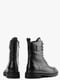 Ботинки черные  кожаные украшенные аксессуарами с сияющими камешками | 6583874 | фото 5