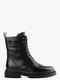 Ботинки черные  кожаные украшенные аксессуарами с сияющими камешками | 6583874 | фото 2