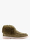 Замшевые короткие ботинки цвета хаки | 6583917 | фото 2