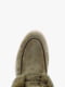 Замшеві короткі черевики кольору хакі | 6583917 | фото 7