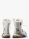 Зимові білі черевики на шнурівці | 6584025 | фото 3