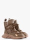 Зимние коричневые ботинки на шнуровке | 6584026 | фото 4