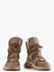 Зимние коричневые ботинки на шнуровке | 6584026 | фото 5