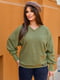 Ангоровий пуловер оливкового кольору | 6584056