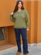 Ангоровий пуловер оливкового кольору | 6584056 | фото 4