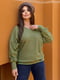 Ангоровий пуловер оливкового кольору | 6584056 | фото 7