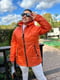 Подовжена тепла куртка помаранчевого кольору | 6584076 | фото 2