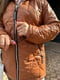 Подовжена тепла куртка теракотового кольору | 6584077 | фото 3