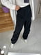 Чорні штани-карго з накладними кишенями | 6584094 | фото 4