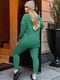 Зелений прогулянковий костюм з начосом: світшот та легінси | 6584136 | фото 3