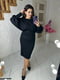 Ангорова сукня в рубчик чорного кольору | 6584153 | фото 3