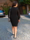 Xjhyf сукня-міді з шифоновими рукавами та V-подібною горловиною з ажуру | 6584161 | фото 2