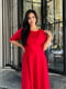 Червона сукня-міді з креп-костюмки | 6584179 | фото 4