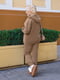 Флісовий костюм кольору мокко: толстовка та джогери | 6584188 | фото 3