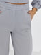 Сірі трикотажні штани з начісом у стилі спорт-шик | 6584265 | фото 4