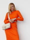 Оранжевый костюм в рубчик: джемпер и юбка | 6584297 | фото 3