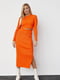 Оранжевый костюм в рубчик: джемпер и юбка | 6584297 | фото 5