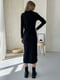 Вільна чорна флісова сукня-футляр у рубчик “Генуя” | 6590009 | фото 5
