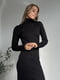 Чорна вільна флісова сукня-светр в рубчик "Мартен" | 6590011 | фото 4