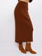 Вязаная юбка-карандаш светло-коричневая | 6590033 | фото 4