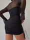 Чорна сукня-міні з відкритим декольте | 6590517 | фото 3