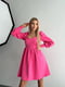 Рожева сукня А-силуету з рукавами-фонариками | 6590589 | фото 2