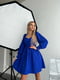 Синя сукня А-силуету з рукавами-фонариками | 6590590 | фото 2