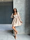 Бежева сукня А-силуету з рукавами-фонариками | 6590592 | фото 2