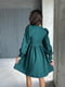 Зелена сукня А-силуету з рукавами-фонариками | 6590593 | фото 3