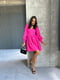 Рожева сукня А-силуету з рукавами-фонариками | 6590594 | фото 4