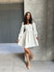 Сукня А-силуету молочного кольору з рукавами-фонариками | 6590595 | фото 4