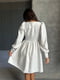 Сукня А-силуету молочного кольору з рукавами-фонариками | 6590595 | фото 5